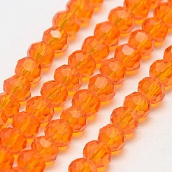 環境に優しいガラスの丸いビーズ連売り  ファセット（32ファセット）  ミックスカラー  6mm  穴：1.2mm  約88~91個/連  19.49インチ〜20.08インチ（49.5~51cm）&nbsp;EGLA-J042-6mm-M03