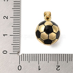 ラックメッキ真鍮チャーム  カドミウムフリー＆鉛フリー  長持ちメッキ  サッカーのチャーム  18KGP本金メッキ  16x13mm  穴：4x3.5mm&nbsp;KK-P279-03G