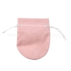 ベルベットの収納袋  巾着袋包装袋  ラウンド  ピンク  11x9cm&nbsp;PW-WG66281-04