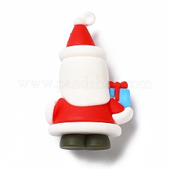 PVCプラスチックの大きなペンダント  父のクリスマスプレゼント付き  レッド  57.5x36x18mm  穴：3mm&nbsp;KY-C009-26