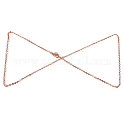 304ステンレスアズキチェーンネックレス作り  カニカン付き  ミックスカラー  17.7インチ（45cm）  留め金：7x10mm&nbsp;STAS-P045-01