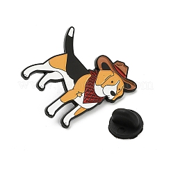 犬用エナメルピン  バックパック用合金ラペルピンバック  砂茶色  31x28mm&nbsp;JEWB-I048-04EB-03