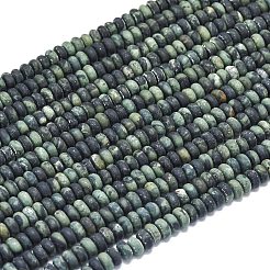 天然カンババジャスパービーズ連売り  艶消し  ロンデル  4x2mm  穴：0.9mm  約167~173個/連  15.16~15.35インチ（38.5~39cm）&nbsp;G-P575-A47-4x2mm