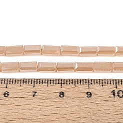 ジェイド風ガラスビーズ連売り  直方体の  多面カット  バリーウッド  6.5~7x3.5x3.5mm  穴：0.8~1mm  約79個/連  20.47~21.46''（52~54.5センチメートル）&nbsp;GLAA-T030-06A