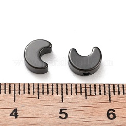 ラックメッキムーン真鍮ビーズ  長持ちメッキ  カドミウムフリー＆鉛フリー  ブラック  7x5.5x3mm  穴：1.2mm&nbsp;ZIRC-G160-01EB