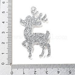 クリスマステーマのアクリルペンダント  鹿のチャーム  グレー  49.5x27x2.5mm  穴：1.8mm&nbsp;FIND-M035-04C