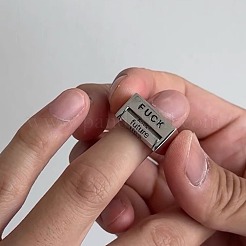 ワードファック合金カフリング  プラチナ  内径: 調節可能&nbsp;FS-WGD1DDB-01