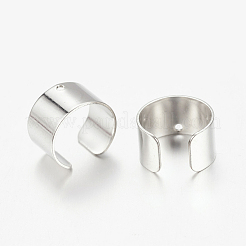 真鍮製の耳カフのパーツ  鉛フリー及びカドミウムフリー  銀色のメッキ  9.5x10x6mm  穴：1mm&nbsp;KK-1642-S
