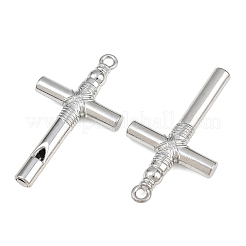 チベット風合金ビッグサイズペンダントトップ  クロスチャーム  アンティークシルバー  50x28x5.5mm  穴：3mm&nbsp;AL-CBA2376-13AS