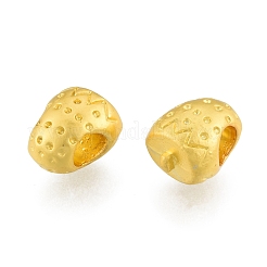 合金ヨーロピアンビーズ  大穴ビーズ  マットなスタイル  苺  マットゴールドカラー  11.5x9x8mm  穴：4.5mm&nbsp;FIND-G035-63MG