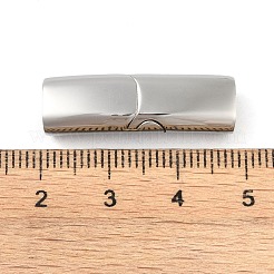 変色しにくい 316 サージカルステンレススチール製のマグネット留め具と接着端  長方形  ステンレス鋼色  28x8.5x6mm  穴：4x6.5mm&nbsp;STAS-F269-05MP-01