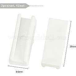 プラスチックのパーツ  ジュエリーペンチはアクセサリーを交換してください  ホワイト  25x9.5x7.5mm  2個/セット&nbsp;KY-BC0001-03
