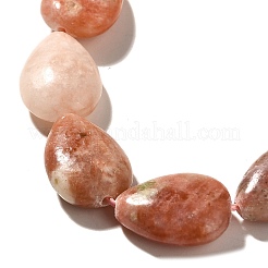天然梅の花ジャスパー ビーズ 連売り  ティアドロップ  13.5~14x10~10.5x5mm  穴：1mm  約27~28個/連  37.3~38.3cm&nbsp;G-I377-A11