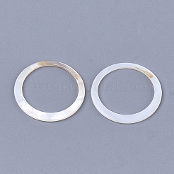 淡水シェル結合リング  リング  貝殻色  24~25x1~1.5mm  内径：21mm&nbsp;X-SHEL-S274-59
