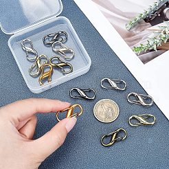12個 6色合金 DIYバッグ 調節可能な留め具アクセサリー  バッグバックル  ミックスカラー  27.5x13.5x6.5mm  2個/カラー&nbsp;FIND-WR0003-24