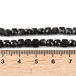 天然のアイオライトビーズ連売り  多面カット  キューブ  4.5~5x4.5~5x4~4.5mm  穴：0.8~1mm  約94個/連  15.08~15.20''（38.3~38.6センチメートル）&nbsp;G-B171-A03-4x4mm