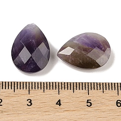 天然石アメジストカボション  ティアドロップ  多面カット  18x13x6mm&nbsp;G-C146-05B