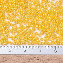 MIYUKIラウンドロカイユビーズ  日本製シードビーズ  11/0  （rr422d）不透明な黄色の光沢  11/0  2x1.3mm  穴：0.8mm  約5500個/50g&nbsp;SEED-X0054-RR0422D