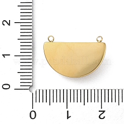PVD真空メッキ316ステンレススチールペンダント  天然アメジストと  半円  18KGP本金メッキ  12.5x18x4mm  穴：1.2mm&nbsp;STAS-C090-02G-08