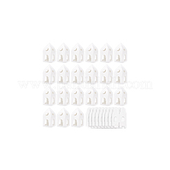 窓が見える家の形の紙製ギフトボックス  ホワイト  6.5x6.5x14cm&nbsp;CON-WH0088-90