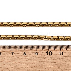 304ステンレススチール製ベネチアンチェーンネックレス（ユニセックス）  イオンプレーティング（ip）  18KGP本金メッキ  20.08インチ（51cm）&nbsp;NJEW-K305-02B-G