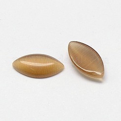 キャッツアイカボション  馬の目  サドルブラウン  12x6x2mm&nbsp;CE-J004-6x12mm-26