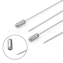 変色しにくい304ステンレススチール製ブローチ金具  ステンレス鋼色  トレイ：15mm  75~77x15mm  ピン：1mm&nbsp;X-STAS-S066-01