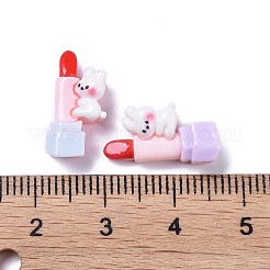 不透明でかわいい動物樹脂デコデンカボション  ミックスカラー  兎  16x8x7mm&nbsp;RESI-B024-02C