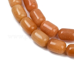 天然石レッドアベンチュリンビーズ連売り  コラム  14x10mm  穴：1~1.2mm  約29個/連  15.75''（40センチメートル）&nbsp;G-U018-A02-01