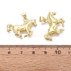 真鍮チャーム  馬のチャーム  18KGP本金メッキ  17.5~18.5x26x3.5mm  穴：5x3mm&nbsp;KK-N287-45D-G