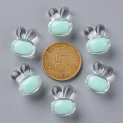 透明なアクリルビーズ  二層ビーズ  兎  アクアマリン  15.5x12x9.5mm  穴：2mm  約480個/500g&nbsp;TACR-S152-05A-SS2111