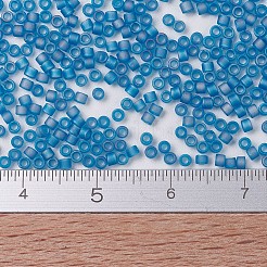 MIYUKIデリカビーズ  シリンダー  日本製シードビーズ  11/0  （db0862)マット透明カプリブルーab  1.3x1.6mm  穴：0.8mm  約20000個/袋  100 G /袋&nbsp;SEED-J020-DB0862
