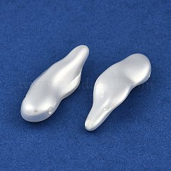 ガラスの輪郭の真珠ビーズ  パールカラーの  トップ掘削  ホワイト  29x9.5~11x6~6.5mm  穴：1mm&nbsp;HY-Z001-10