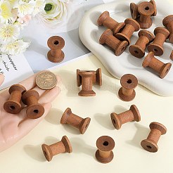 ワイヤーのための木製の空のスプール  スレッドボビン  サドルブラウン  3x2.1~2.15cm  25pc&nbsp;TOOL-SC0001-60A
