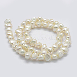 天然養殖淡水パールビーズ連売り  染め  研磨両側  古いレース  5~7x5~7x5~7mm  穴：0.2mm  約53個/連  13.9インチ&nbsp;PEAR-K004-13C