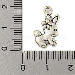 合金のチベット風チャーム  アンティークシルバー  兎  18x10.5x2.8mm  穴：1.6mm&nbsp;FIND-Z058-01AS-04