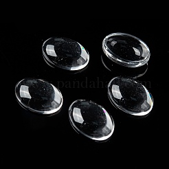 （旧SKU：ggla-g 010)透明オーバルガラスカボション  透明  14x10x3~4mm&nbsp;GGLA-R022-14x10