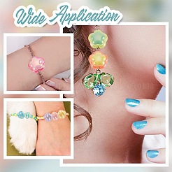 52個 13スタイル UVメッキアクリルビーズ  螺旋\花  ミックスカラー  17x16~18x12~16mm  穴：2.5~3.5mm  4個/スタイル&nbsp;OACR-AR0001-26