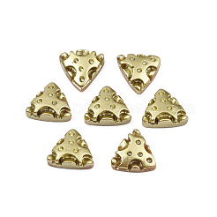 スプレー塗装された不透明な樹脂カボション  チーズ  ダークチソウ  11x12x4mm&nbsp;CRES-N027-17