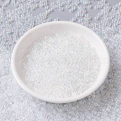 MIYUKIラウンドロカイユビーズ  日本製シードビーズ  （rr250)クリスタルab  3mm  穴：1mm  約19000~20500個/ポンド&nbsp;SEED-G008-RR0250