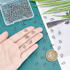 304ステンレス鋼チューブベイル  ループベイル  リング  ステンレス鋼色  9x6x2mm  穴：1.5mm  内径：4mm  100個/箱&nbsp;STAS-UN0005-62