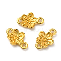 合金コネクタチャーム  花のリンク  マットゴールドカラー  8x12.5x2mm  穴：1.2mm&nbsp;FIND-G057-07MG