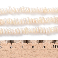 天然養殖淡水パールビーズ連売り  ロンデル  グレード2a++  古いレース  3~4mm  穴：0.7mm  約124~150個/連  13.39''~13.78''（34~35センチメートル）&nbsp;PEAR-I007-02K-01C