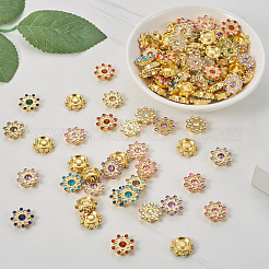 ラインストーンカボション付き260スタイルccbプラスチック13個  DIYヘア用  服装アクセサリー  花  ミックスカラー  1.5x1.5x0.45cm  20個/スタイル&nbsp;FIND-CW0001-10