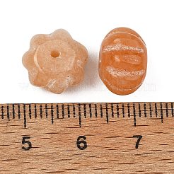 天然のレッドアベンチュリンの彫刻ビーズ  カボチャ  12x8mm  穴：1.4mm&nbsp;GG-CBA02C4-03A