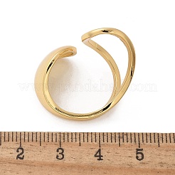 真鍮製カフリング  カドミウムフリー＆鉛フリー  18KGP本金メッキ  内径：18mm&nbsp;RJEW-C120-06G