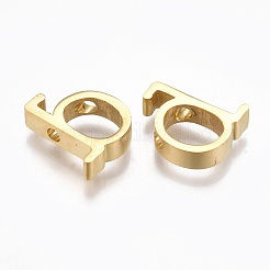 304ステンレスペンダント  ゴールドカラー  文字L  文字.d  13x10x3mm  穴：1.8mm&nbsp;STAS-T041-10G-D