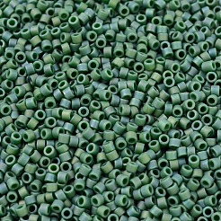 MIYUKIデリカビーズ  シリンダー  日本製シードビーズ  11/0  （db2311)マット不透明グレーズタートルグリーンab  1.3x1.6mm  穴：0.8mm  約2000PCS /ボトル  10 G /ボトル&nbsp;SEED-JP0008-DB2311