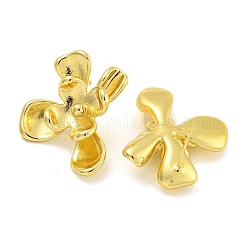 ラックメッキフラワー真鍮スタッドピアス  カドミウムフリー＆鉛フリー  18KGP本金メッキ  31.5x23.5mm&nbsp;EJEW-I313-09G