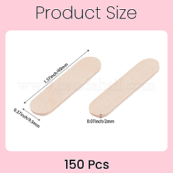 木製クラフトスティック150本  アイスクリームのスティック  バリーウッド  40x9.5x2mm&nbsp;DIY-CN0003-95